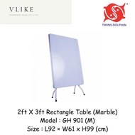 Twins Dolphin 2ft X 3ft Rectangle Table / Dining Table 2" x 3" (Marble)Twins Dolphin 2 英尺 X 3 英尺矩形桌/餐桌 2" x 3"（大理石）