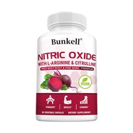 Bunkell Nitric Oxide Supplement with L-Arginine and Citrulline to Support Exercise Endurance Improve