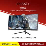 PRISM+ X300 30" 200Hz 1ms Curved Ultrawide 21:9 WFHD [2560 x 1080] FreeSync G-Sync Ready Gaming Monitor