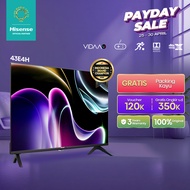 [PACKING KAYU] Hisense TV 43 inch - 43E4H NEW Vidaa U5 system - Smart TV FHD - Bezelless Design - Do