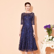 Heavy industry embroidery summer wedding mother dress dress noble temperament mother-in-law wedding