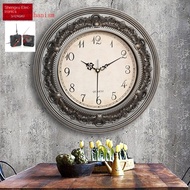 [Meimeier] Wall Clock Wall Wall Watch Retro American Wall Clock Household Quartz Wall Clock Living Room Clock Watch