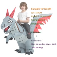 NEW Inflatable Dragon Rider Costume For Halloween Fancy Dress Blow Up Dinosaur Outfit With Wings And