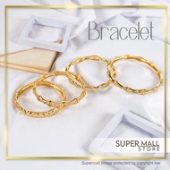 24K Gold Plated Bangel Gelang Tangan Bracelet Rantai For Woman & Perempuan Bangle Emas Korea & Bangk