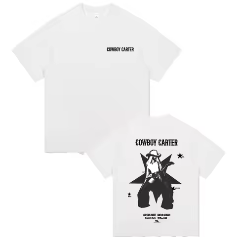 Beyonce Cowboy Carter Graphic T-shirt Unisex Casual Aesthetic Short Sleeve Tshirt Men Women Fashion 