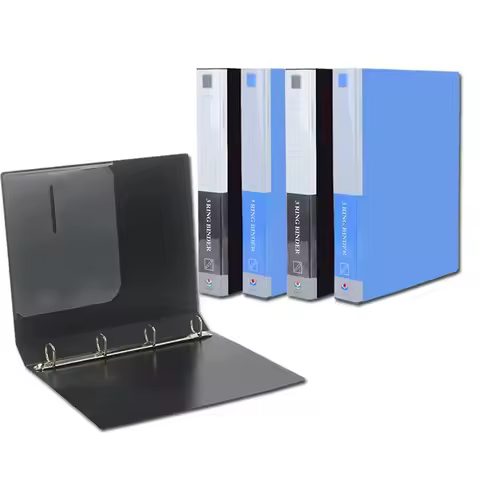 Office Supplies 4-ring Binder A4 Paper Organizer 2-hole Document Folder A4 3-Ring Binder Folder For 