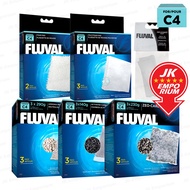 Fluval C4 Replacement Filter Media Poly/Foam Pad Bio-Screen Zeo-Carb Activated Carbon Ammonia Remove