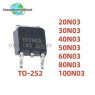 1-5PCS 20N03 30N03 40N03 50N03 60N03 80N03 100N03 TO-252 Wholesale Field Effect Transistor