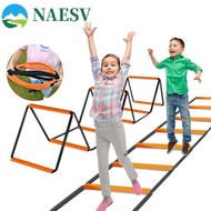 NAESV Agile Ladder, Orange Instant Set-up Soccer Speed Ladder, Flexibility Carbon Steel Foldable Mul