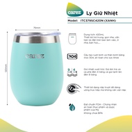Ly Giữ Nhiệt Carez ITC379SC420N - XANH- 420ml Inox 304 Không chứa BPA - Giữ nóng đến 4 tiếng giữ lạn