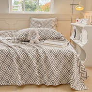 Dansunreve ผ้าปูที่นอนผ้าฝ้าย ผ้าฝ้าย 100% ผ้าปูที่นอน Flat Sheet สไตล์โบโฮ 3ฟุต/3.5ฟุต/5ฟุต/6ฟุต/6.