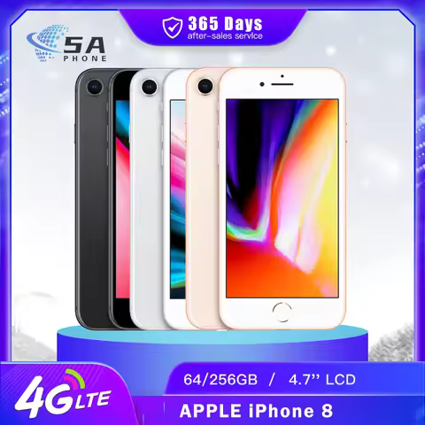 Original Apple iPhone 8 4G Mobile Phone 64GB/256GB NFC 3D Touch 4.7'' Retina IPS LCD 12MP+7MP A11 Bi