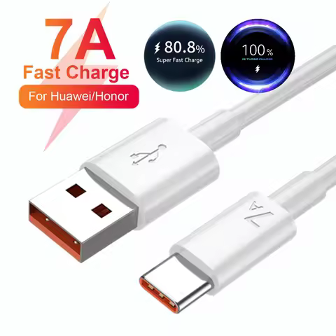 7A 100W Super Fast Charging Type C Cable For Huawei Mate 50 60 P50 P60 HONOR 200 300 400 Lite X6c X7