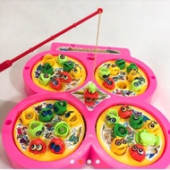 Magnetic Bin Fishing Tank 4 Fishing Pools for Children