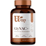 Utzy Naturals GlyNAC+ Supplement | 1,000mg of Glycine & NAC () | with Vitamin B2 Cofactor for Glutat