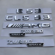 Ready Stock Mercedes-Benz E53 CLS53 AMG Modified Car Logo Rear Tail Logo BITURBO 4MATIC Fender Side 