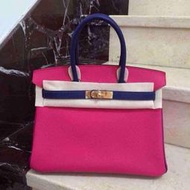 France Window 愛瑪仕 柏金包 Hermes Birkin Togo 2R芍藥紅拼9K鳶尾紫 30CM