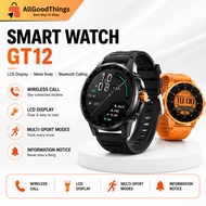 GT12 Smartwatch, Bluetooth Calling, LCD Display, Metal Body, DIY Dial, Wireless Call, Message Remind