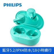 飛利浦PHILIPS TWS無線藍牙耳機-藍綠色(TAT1207BL/00)