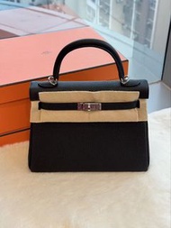 Hermes🌟Kelly 25 黑銀 togo stamp K