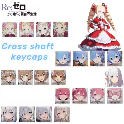 New Re: Zero Kara Hajimeru Isekai Seikatsu Rem Anime Peripherals Creative Cartoon Cross Axis Decorat