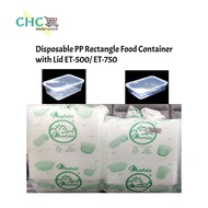 Disposable PP Rectangle Food Container with Lid ET-500/ET-750