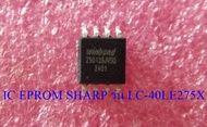 IC EPROM SHARP/ไอซีเมมโมรี่ทีวีSHARP(ชาร์ป) รุ่น LC-40LE275X (25Q128 ลงข้อมูลสมบูรณ์พร้อมใช้งาน)