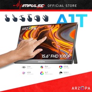 Arzopa A1T 15.6'' Touch Screen FHD Portable Monitor - Ultra-Slim Portable Laptop Monitor with Kickst