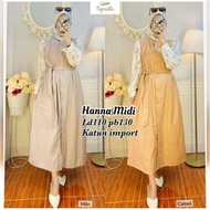 Hanna Midi Dress Muslim Korea Style By Signadila Midi Dress Korea Midi