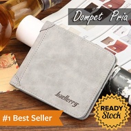 Baellerry Dompet Kulit Pria Bahan Nubuck Benn Fashion Casual Men Slot Banyak Pria Wanita Slim Lipat 