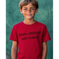 Team C00lkidd Join Today, Roblox, Hacker, Forsaken, Gamer Apparel, Gaming Kid' Pure Cotton Tshirt