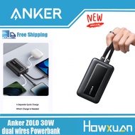 Anker ZOLO 30W MFI certified travel power bank comes with dual wires