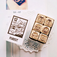 手帳印章 - V12 森林系列 火柴盒小章 2X2cm (6款)
