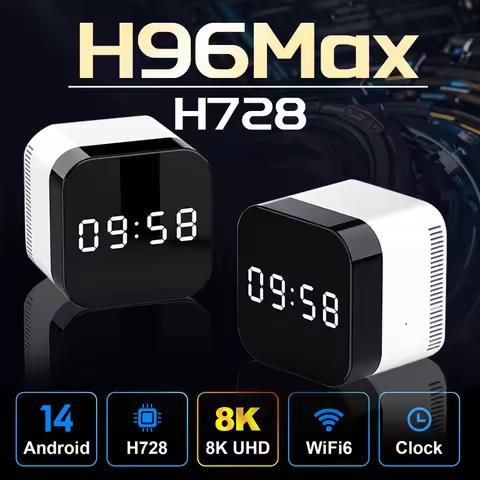 H96 MAX H728 Android 14 Smart TV Box Allwinner H728 2GB/16GB 4G/128GB Wifi6 1000M 8K HD Google Voice