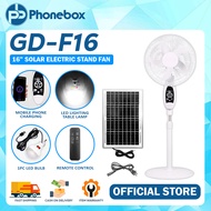 16 / 18 INCH RECHARGEABLE SOLAR STAND FAN WITH SOLAR PANEL ( GD-F16 / GD-F18 )