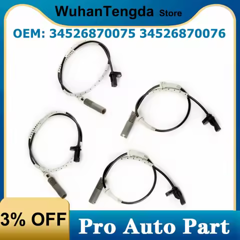 for BMW E81 E82 E87 E90 34526870075 34526870076 4Pcs Front Rear ABS Wheel Speed Sensor 34526760424 3