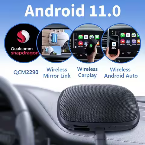 Wireless Carplay Ai Box Plus CarPlay Adapter with Android 11.0 & TF Card Support - Car Audio/Video, 