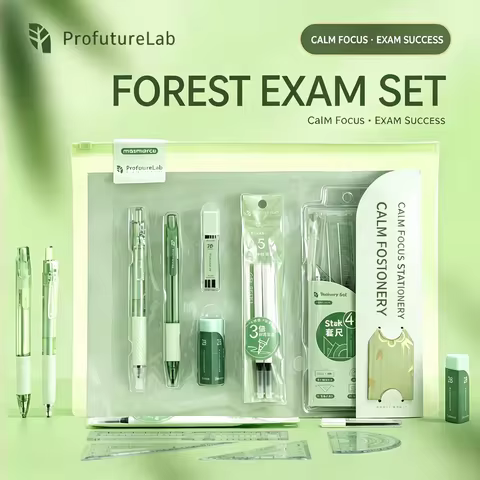 M&G HAGP-2692 PFL 11Pcs Exam Stationery Kit 2B Mark Pencil Gel Pen Ruler Eraser for All Kinds of Stu