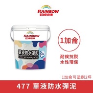 [特價]【Rainbow_虹牌油漆】477 單液防水彈泥（1加侖裝）彈泥(水泥色)