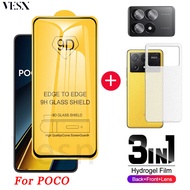 9D Full Tempered Glass Screen Protector For Xiaomi POCO C65 C55 C40 X6 Neo X5 X4 X3 NFC M6 Plus M5 M