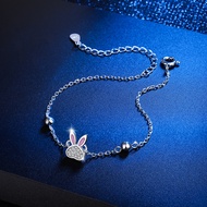 Bilibala Mart S925 Sterling Silver Bracelet - Rabbit / Gelang Tangan Perempuan / 纯银长耳兔女手链