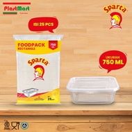 FOODPACK RECTANGLE SPARTA 750 ML FOODPACK SQUARE FOOD CONTAINER/