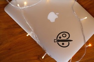 decal sticker macbook apple stiker paint brush alat lukis laptop - putih