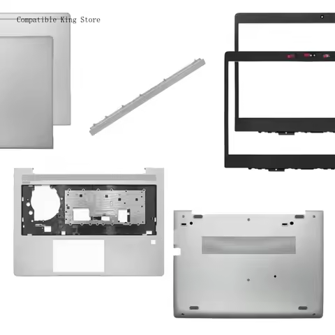 P New LCD Back Cover, Front Bezel, Upper Case Palmrest, Bottom Base Cover & LCD Hinge For HP EliteBo