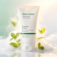 Blanc Nature โฟมล้างหน้าลดสิว 150ml ล้ำลึก กันมัน รูขุมขนเล็กลง เกาหลี