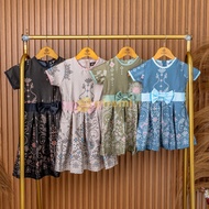 TD142 GIRLS' BATIK SATIN GOWN DRESS CHILDREN'S FORMAL PARTY DRESS BABY Girl/WOMAN DRESS KIDS TRENDY 