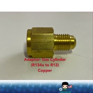 Adaptor For Gas Tank (R134a to R12). 134a refrigerant air cond gas adapter