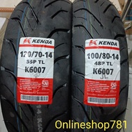 TUBELESS OUTER TIRES 100/ 80-14 & 120/70-14 KENDA K6007