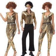 Retro disco Costume Adult Men Women Couple Costume 70s Retro disco Stage Costume Hip Hop 12.26A