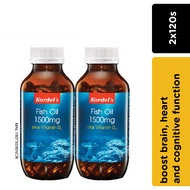 KORDEL'S Fish Oil 1500mg + Vitamin D3 2 x 120's Twin Pack